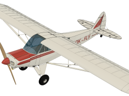 Piper PA-18 Model CAD Snapshots